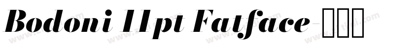 Bodoni 11pt Fatface字体转换